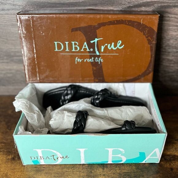 Diba True Rae Nah Leather Braided Sandal in Black, Size 9. New in Box! - Picture 15 of 16